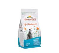 almo nature Holistic Adult Maintenance Alimento seco con Pescado graso Fresco y arroz para Gatos de Todas Las Razas - 400 g