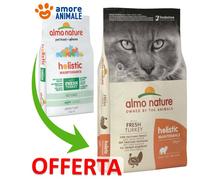 Almo Nature Life Maintenance - Croquetas para Gatos Adultos con Pavo Fresco como Primer Ingrediente - Bolsa de 12 kg