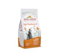 Almo Nature Life Maintenance - Croquetas para Gatos Adultos con Pollo Fresco como Primer Ingrediente - Bolsa de 400 g