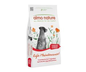 Almo Nature Life Maintenance Pienso Seco para Perro L con Ternera 12 kg - Alimento Completo para Perros Adultos de Raza Grande