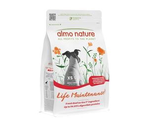 Almo Nature Life Maintenance Pienso Seco para Perro XS-S con Ternera 2 kg - Alimento Completo para Perros Adultos de Raza Pequeña y Muy Pequeña