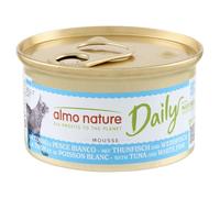 almo nature Mousse Daily Mousse con atún y Bacalao, sin Granos, 24 latas de 85 g