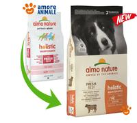 Almo Nature Pienso para Perros Medianos Holistic Dry Buey (12 kg). Alimento para Perros Seco Alto en Proteínas para Razas Medianas con Sabor a Carne Fresca. Comida Seca de Fácil Digestión