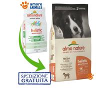 Almo Nature Pienso para Perros Holistic Dry Lamb (12 kg). Alimento para Perros Seco Alto en Proteínas para Razas Medianas con Sabor a Cordero Fresco. Comida Seca de Fácil Digestión