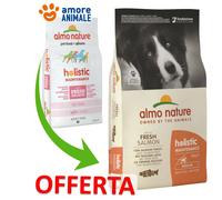Almo Nature Perro Holistic Medio Adult - Salmón Y Arroz 12 KG - Croquetas Perros