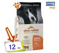 Almo Nature Perro Holistic Medio Adult Carne Y Arroz 12 KG - Croquetas para