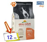 Almo Nature Perro Holistic Medio Adult - Salmón Y Arroz 12 KG - Croquetas Perros