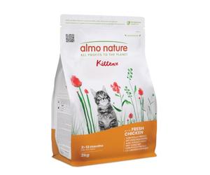 Almo Nature | Pienso , Gatitos Pequeños Holistic Kitten Pollo y Arroz (2 kg). Comida para Gatos Junior Natural. Alimento Balanceado Seco, Alto en Proteínas.