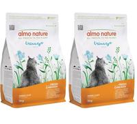 Almo Nature Urinary Help - Croquetas para Gatos con Pollo Fresco - Apoyo al Sistema Urinario con Glucosamina y Niveles Reducidos de Magnesio, Calcio y Fósforo - Bolsa de 2 kg (Paquete de 2)
