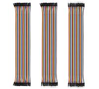 AlmoCN - Cable Dupont (120 unidades, 30 cm, 40 pines macho a hembra, 40 pines macho a macho, 40 pines hembra a hembra, 40 pines hembra a hembra, cables de puente para Arduino