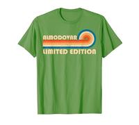ALMODOVAR Retro 70s 80s Sunset Stripe Camiseta, Hombre, Hierba, L