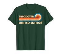 ALMODOVAR Retro 70s 80s Sunset Stripe Camiseta, Hombre, Verde Bosque, 3XL
