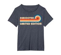 ALMODOVAR Retro 70s 80s Sunset Stripe Camiseta, Mujer Tallas Grandes, Azul Jaspeado, 4XL Grande