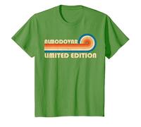 ALMODOVAR Retro 70s 80s Sunset Stripe Camiseta, Niños, Hierba, 12 años