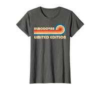 ALMODOVAR Surname Retro Vintage 80s 90s Birthday Reunion Camiseta, Mujer, Asfalto, L