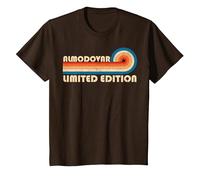 ALMODOVAR Surname Retro Vintage 80s 90s Birthday Reunion Camiseta, Niños, Marrón, 8 años