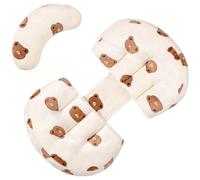 Almohada Almohada Ajustable Cojín para Dormir Estampado Estampado Cojín de Embarazo Almohada Corporal Desmontable Para Dormir