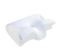 Almohada Anti-cisazón, Almohada de Hospitalidad de Refugio de Cuello, Espuma de Memoria Cervical Cuello ergonómico para el Lateral y Espalda del estómago Alivio del Dolor White