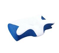 Almohada Anti-cisazón, Almohada de Hospitalidad de Refugio de Cuello, Espuma de Memoria Cervical Cuello ergonómico para el Lateral y Espalda del estómago Alivio del Dolor Blue