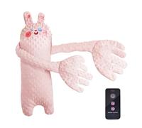 Almohada calmante para bebé - Función de golpe de control remoto, asistente de sueño de felpa, animal de peluche eléctrico, unidad de masaje de ciclo ajustable, cómodo soporte para dormir y moel