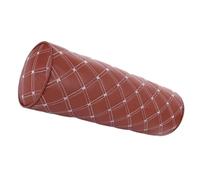 Almohada Cervical 36,5x12,4x12,4cm de Cuero para Coche | Espuma Viscoelástica, Soporte Amortiguador, Respaldo del Asiento, Pasajeros y Trayectos Baches