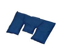 Almohada cervical con grano de trigo, azul oscuro con lunares blancos, 40 x 25 cm
