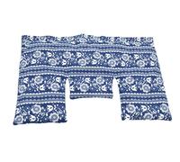 Almohada cervical con grano de trigo, folklore azul y blanco, 40 x 25 cm