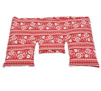 Almohada cervical con grano de trigo, folklore rojo y blanco, 40 x 25 cm
