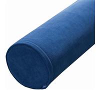 Almohada cervical de espuma viscoelástica para dormir, soporte de cuello, alivio de espalda, piernas, ideal para yoga, color: azul marino, tamaño: 12 x 40 cm