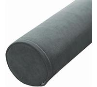 Almohada cervical de espuma viscoelástica para dormir, soporte de cuello, alivio de espalda, piernas, ideal para yoga, color gris oscuro, tamaño: 10 x 55 cm
