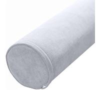 Almohada cervical de espuma viscoelástica para dormir, soporte para el cuello, alivio de espalda, piernas, ideal para yoga, color: gris plateado, tamaño: 12 x 80 cm
