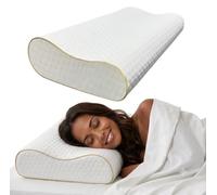 Almohada Cervical Para Dormir De Lado, Espuma Viscoelástica, Mejor Almohada Cervical Ergonómica Para Cuello Y Hombros, Diseño Anatómico Para Dormir De Lado, Boca Arriba, Funda Transpirable Lavable