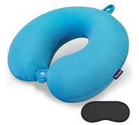 Almohada cervical para viajes cómoda almohada de viaje almohada de espuma viscoelástica en forma de U almohada de avión apoya el cuello y la cabeza Almohada cervical portátil, adecuada para avión,