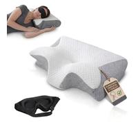 Almohada Cervicales y Cuello - Adiós al Dolor, Mejora tu Descanso + Antifaz