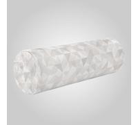 Almohada cilíndrica decorativa para exteriores, redondas, geométricas, blancas, grises, plateadas, para el cuello, soporte para piernas