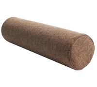 Almohada Cilíndrica, Forma Redonda Alargada Suave Cómoda Tela de Lino, para Cabeza Espalda Piernas y Yoga, Cojín Sofá Cervical Apto para Cama(Brown,12 x 70 cm)