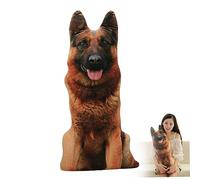 Almohada con forma de perro de 19,7 pulgadas, almohada de perro 3D realista, almohada de peluche de perro lindo, cojín de animal de peluche para cama, sofá, decoración del hogar, regalo de cumple