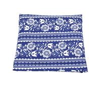 Almohada con grano de trigo, folklore azul y blanco, 19 x 18 cm