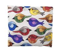 Almohada con grano de trigo, folklore rojo y blanco, 19 x 18 cm