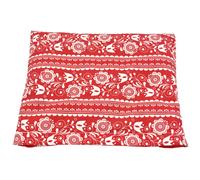 Almohada con grano de trigo, folklore rojo y blanco, 25 x 23 cm