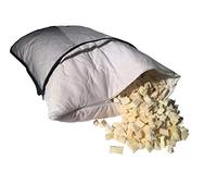 Almohada con relleno de copos de látex suave 100%Ajustable y altura personalizable - Altura almohada 17 cm