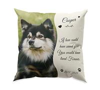 Almohada Conmemorativa Personalizada para Mascotas - Almohada Personalizada para Perros con Foto y Texto en Ambos Lados - Regalo Personalizado para Mascotas (si es Amado...40cm)