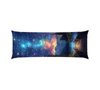 Almohada Corporal 40x145cm Larga cojin Puente de Las Estrellas - Almohada Embarazada - Almohadas Corporal para Dormir de Lado Extra Larga, para Espalda y Caderas Terciopelo Funda Cojin m-902