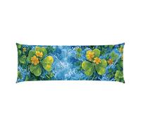 Almohada Corporal 50x140cm Larga cojin Hierba de la Suerte - Almohada Embarazada - Almohadas Corporal para Dormir de Lado Extra Larga, para Espalda y Caderas Terciopelo Funda Cojin m-909