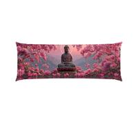 Almohada Corporal 50x150cm Larga cojin Sakura Zen - Almohada Embarazada - Almohadas Corporal para Dormir de Lado Extra Larga, Soporte Integral para Espalda y Caderas Terciopelo Funda Cojin m-946