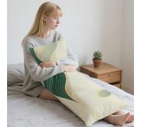 Almohada Corporal Crema Funda Cojin 40x145cm Almohada para el Embarazo y la Maternidad, Almohadas para Dormir de Lado Moderno Almohadas Funda de Cojines Grandes Cushion Covers, Dormitorio LYD592