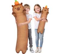 Almohada Corporal de Capibara, 5 Tamaños, 120% Relleno Extra, Cojín Largo y Súper Suave para Niños y Gatos, Regalo Kawaii, 110 cm
