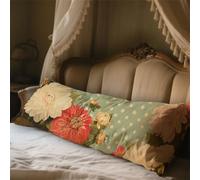 Almohada Corporal Flor Funda Cojin 50x180cm Almohada para el Embarazo y la Maternidad, Almohadas para Dormir de Lado Sencillez Almohadas Embarazada Funda de Cojines Grandes Cushion Covers LYD-488