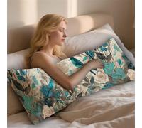 Almohada Corporal Flor Funda Cojin 50x180cm Almohada para el Embarazo y la Maternidad, Almohadas para Dormir de Lado Pájaro Almohadas Embarazada Funda de Cojines Grandes Cushion Covers Regalos LYD-357