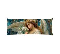 Almohada Corporal Larga Angel Girl Cojin Embarazo 50x150cm - Almohada Larga para Dormir de Lado Cojín Respaldo Cama Ideal para Descanso Maternidad y Lactancia Embarazadas, Funda de Terciopelo b-839